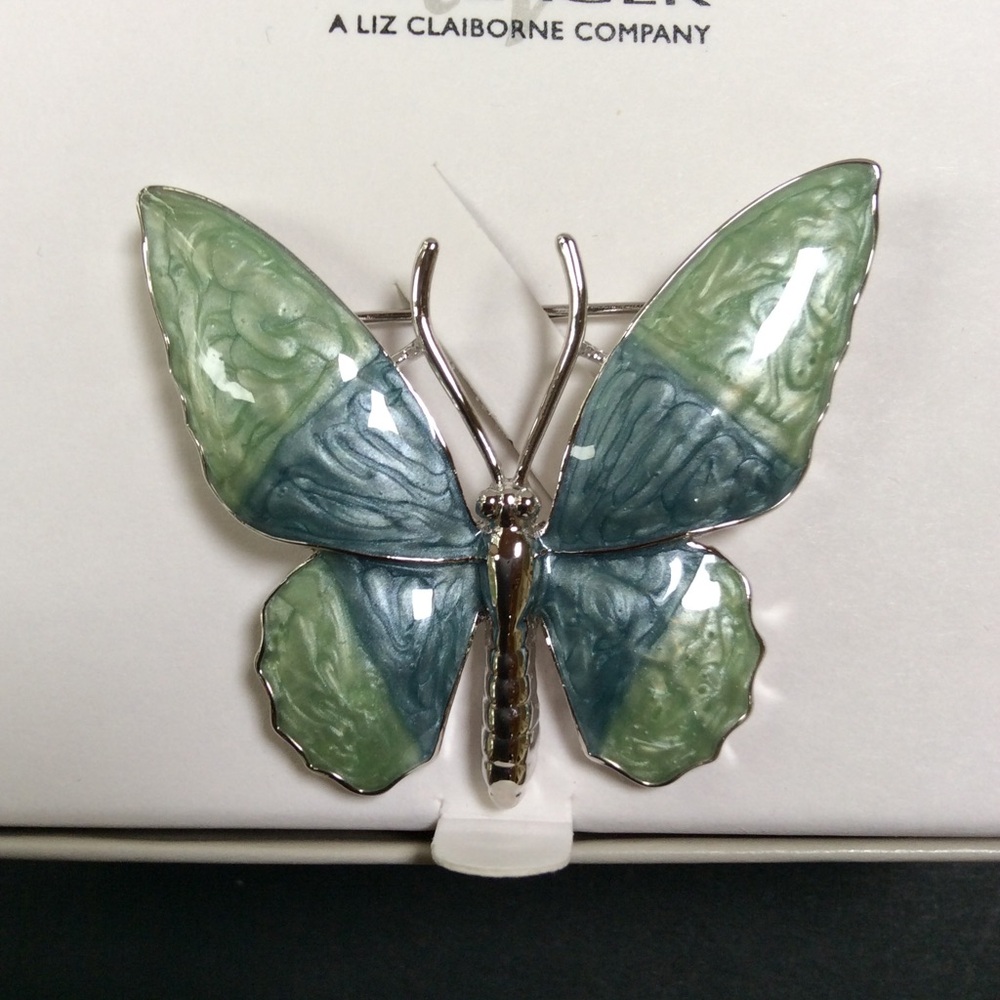 Liz Claiborne Villager butterfly pin NEW